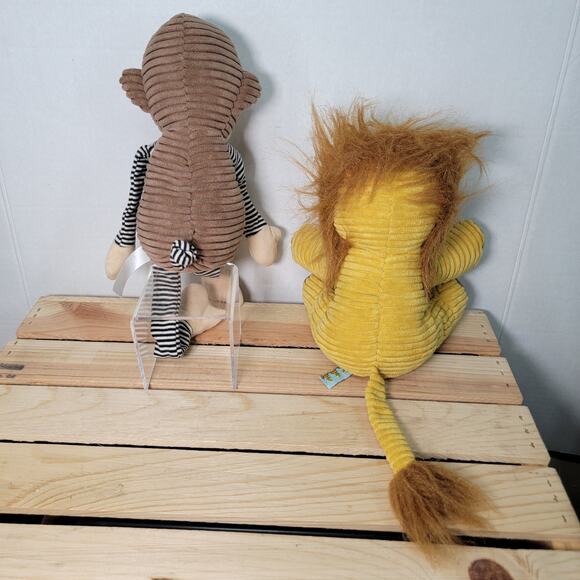 Set of 2 Bunnies By The Bay Plush: Monkey & Lion - Picture 3 of 6